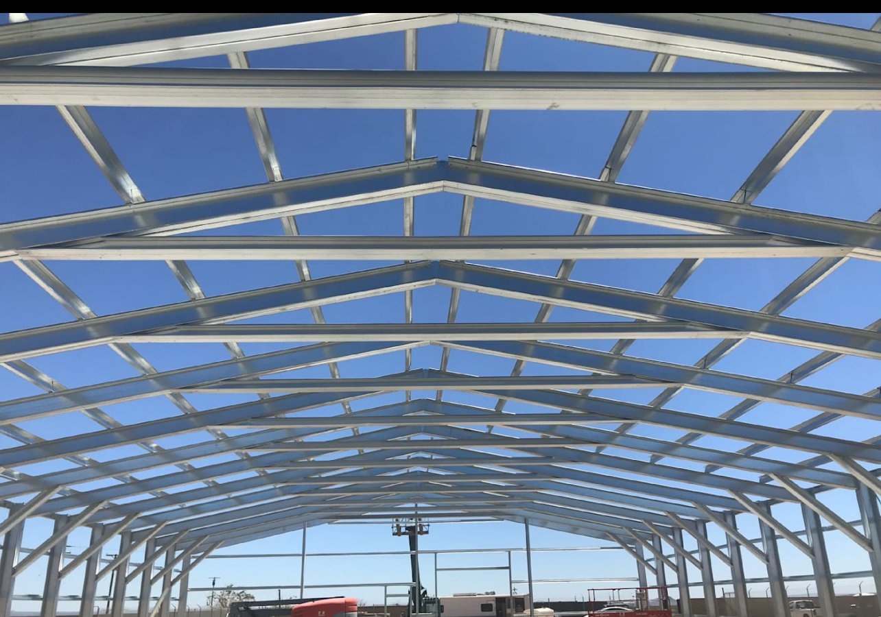 Steel frame structure for prefab ADU home by Construction Network Service in Southern California